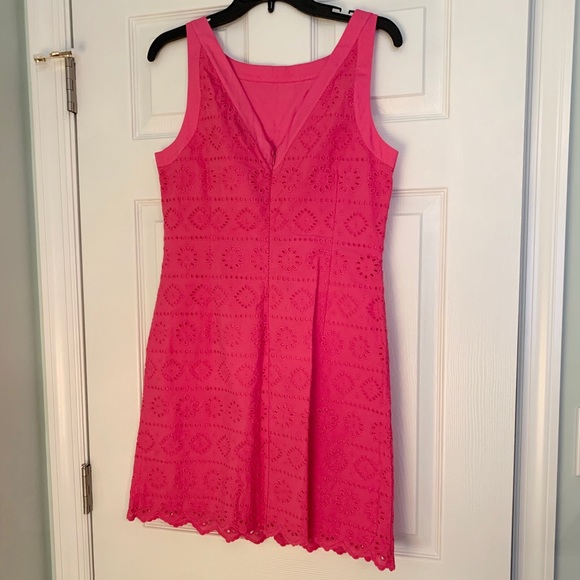 Vineyard Vines Pink Eyelet Dress Size 4 - Picture 3 of 5